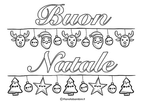 buon natale scritta da colorare